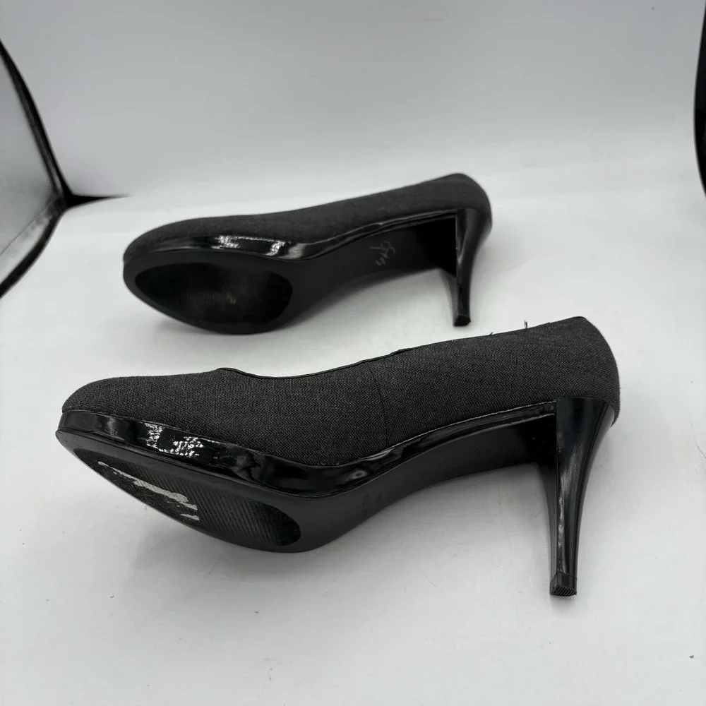 Nine West Shoes Womens Size 7.5 M Ashdown Charcoal Black Gray Heel Pumps‎